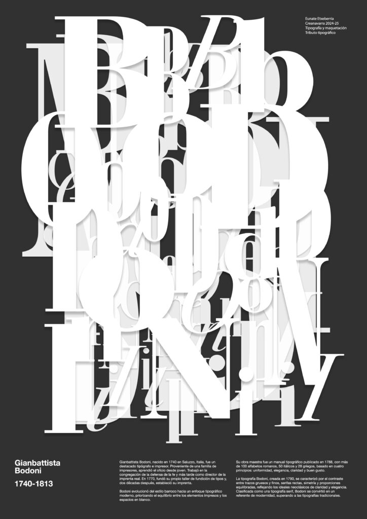 Cartel formado por letras blancas superpuestas, todo ello sobre fondo negro