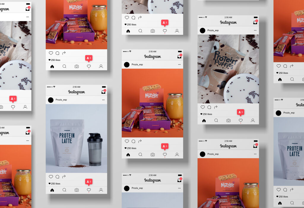 Post de instagram de imágenes de producto a color